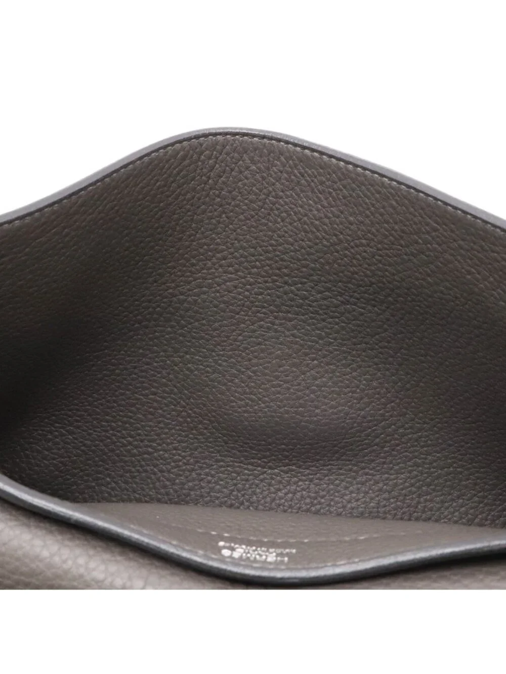 Hermes Sac a Depeches 27 Business Briefcase Second Togo Leather Graphite Gray